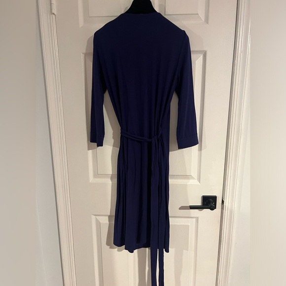 DVf Diane Von Furstenberg Julian Two Wrap Dress Midnight Blue US Size 6 EUC - Picture 6 of 15